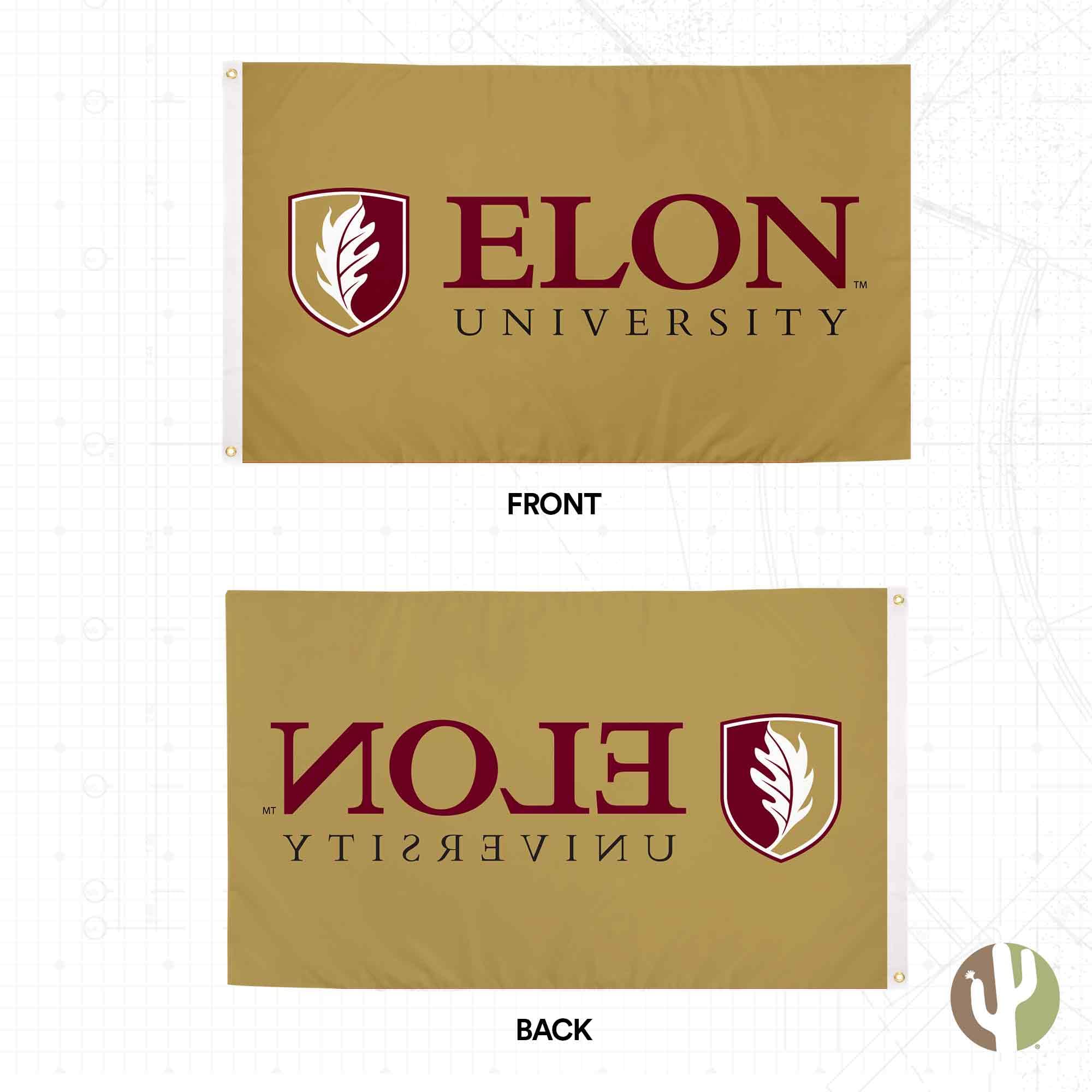 Elon University Flag By Desert Cactus - 3x5 FT Outdoor/Indor College Banner, 100% Polyester | Officially Licensed School Pride - View #4