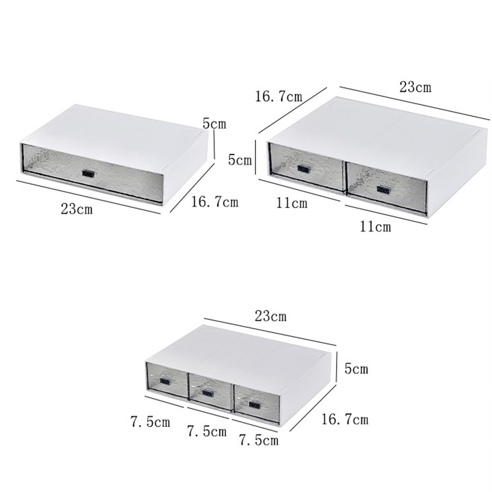 Cajones de escritorio, cajones de plástico apilables, artículos de papelería y suministros de oficina (blanco1, 3 cajones)