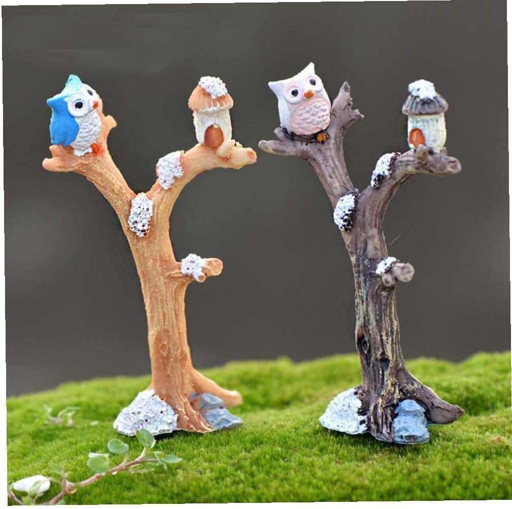 The Pot Dealer Garden Resin Mini Owls Miniature Figurines Sitting Owl Animal Miniature for Garden, Micro Landscape, Plant Pots, Bonsai Craft Decor-image-42
