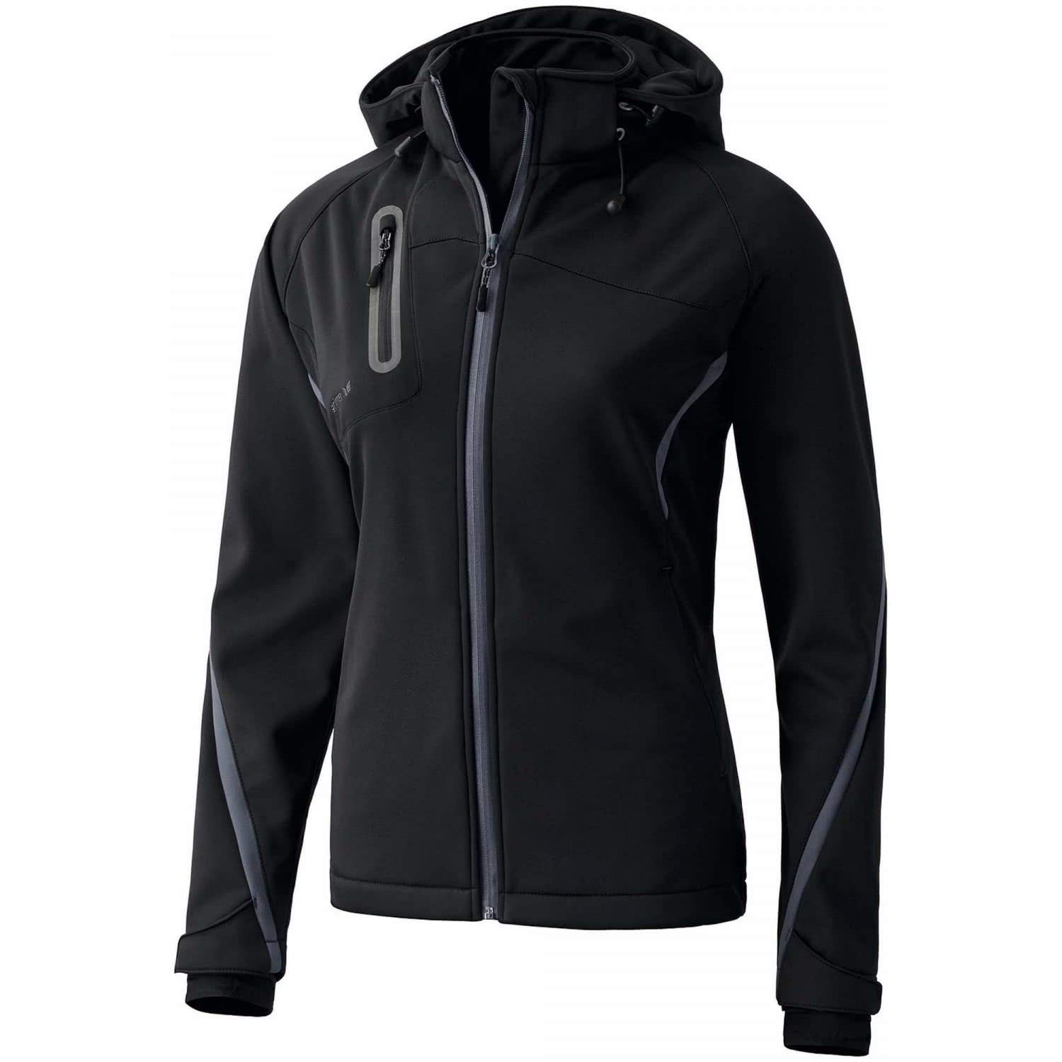 Erima Women's Outdoor Basics Softshell Function Jacket - Black/Anthracite, Size 38