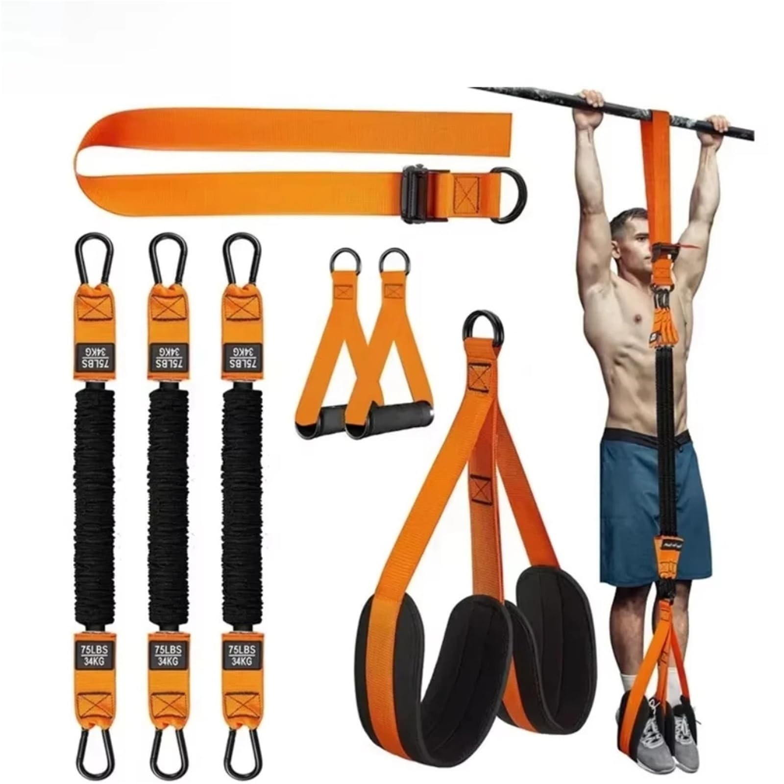 Fitnessbänder Widerstandsbänder Pull-Up-Assistenzbänder-Set, Widerstandsgurt for Klimmzughilfen for Männer und Frauen, Hängetraining, Klimmzug-Training, Körperdehnung