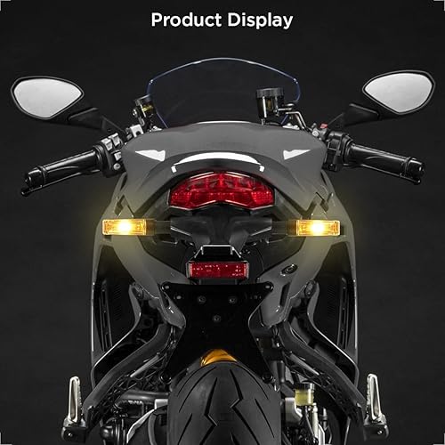 Miniatura 2 de evermotor Señales de giro LED universales para motocicleta, scooter delantero y trasero, carcasa de aluminio aprobada por E, con hermoso tratamiento