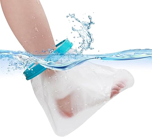 Protector de heridas 100% impermeable para pies para ducha, baño, fundas de bolsa de fundición herméticas para pies rotos, heridas y quemaduras,