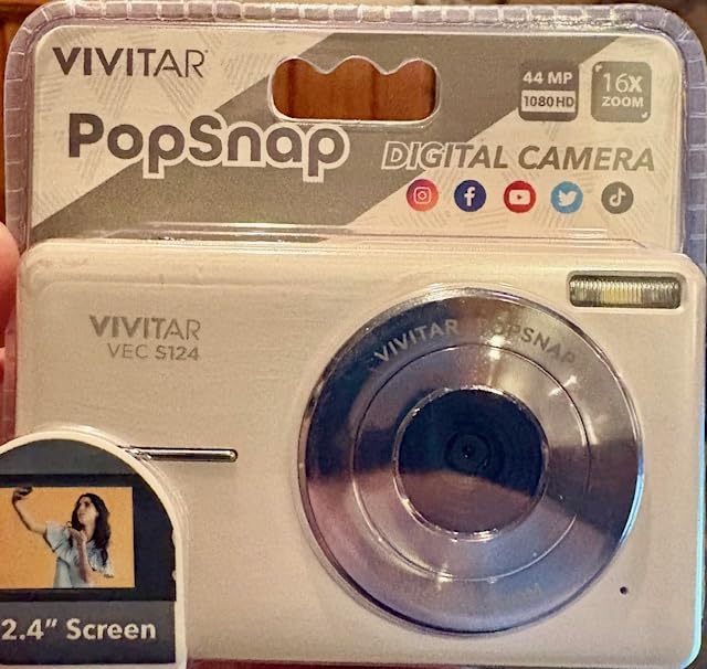 Vivitar Popnap Digital Camera, White, 16X Zoom, 1080p, Micro SD, Single Pack-image-30