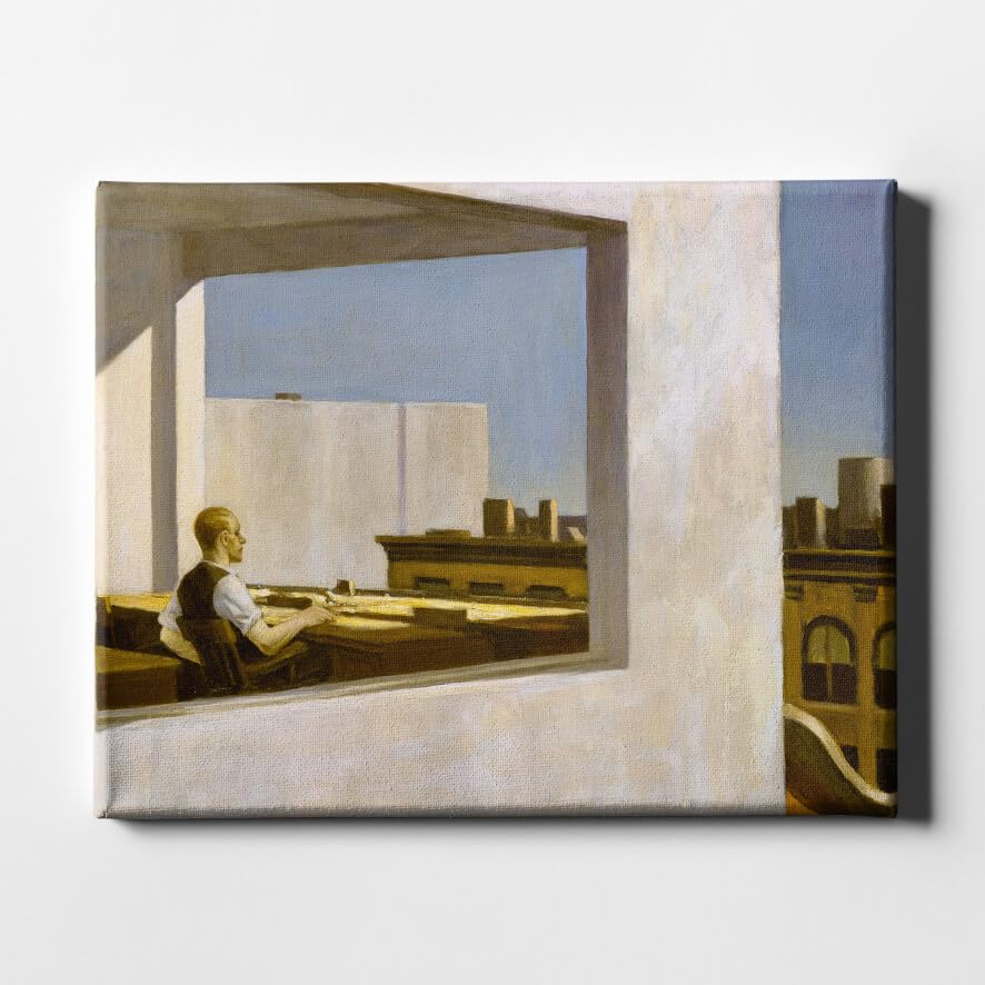 Toile Edward Hopper Bureau dans une petite ville 1953, décoration d'intérieur haut de gamme XL