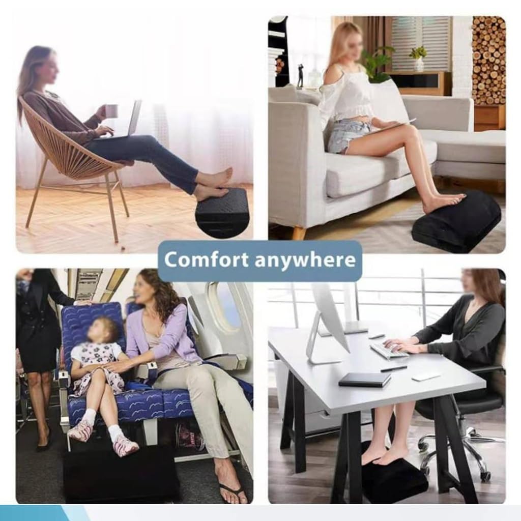 Fußstütze for Unter Dem Schreibtisch Bei Der Arbeit, 2 Höhenverstellbarer Fußhocker, Ergonomische Fußstütze Aus Memory-Schaum for Büro Oder Zuhause, Linderung Von Rücken und Beinschmerzen (Color : Sc
