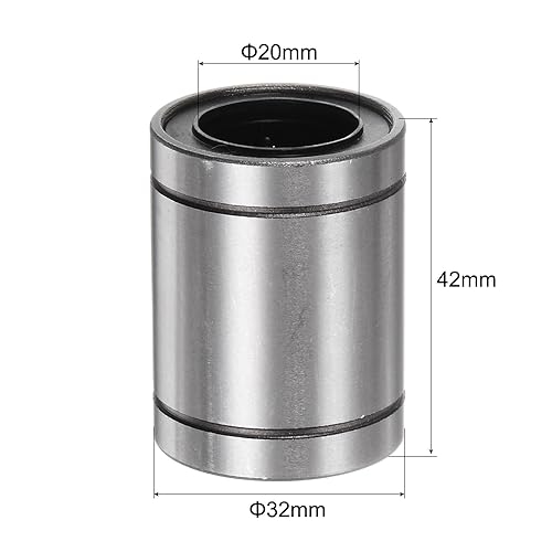 Vista 7 de uxcell 12 rodamientos lineales de bolas LM6UU, diámetro de diámetro de 0.236 in, diámetro exterior de 0.472 in, longitud de 0.748 in, rodamiento