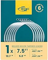Vista 26 de SF Líder Cónico Pre-Atado con Lazo para Pesca con Mosca de Nailon Transparente para Trucha de Agua Dulce y Salada Bonefish Permit Lubina Salmón