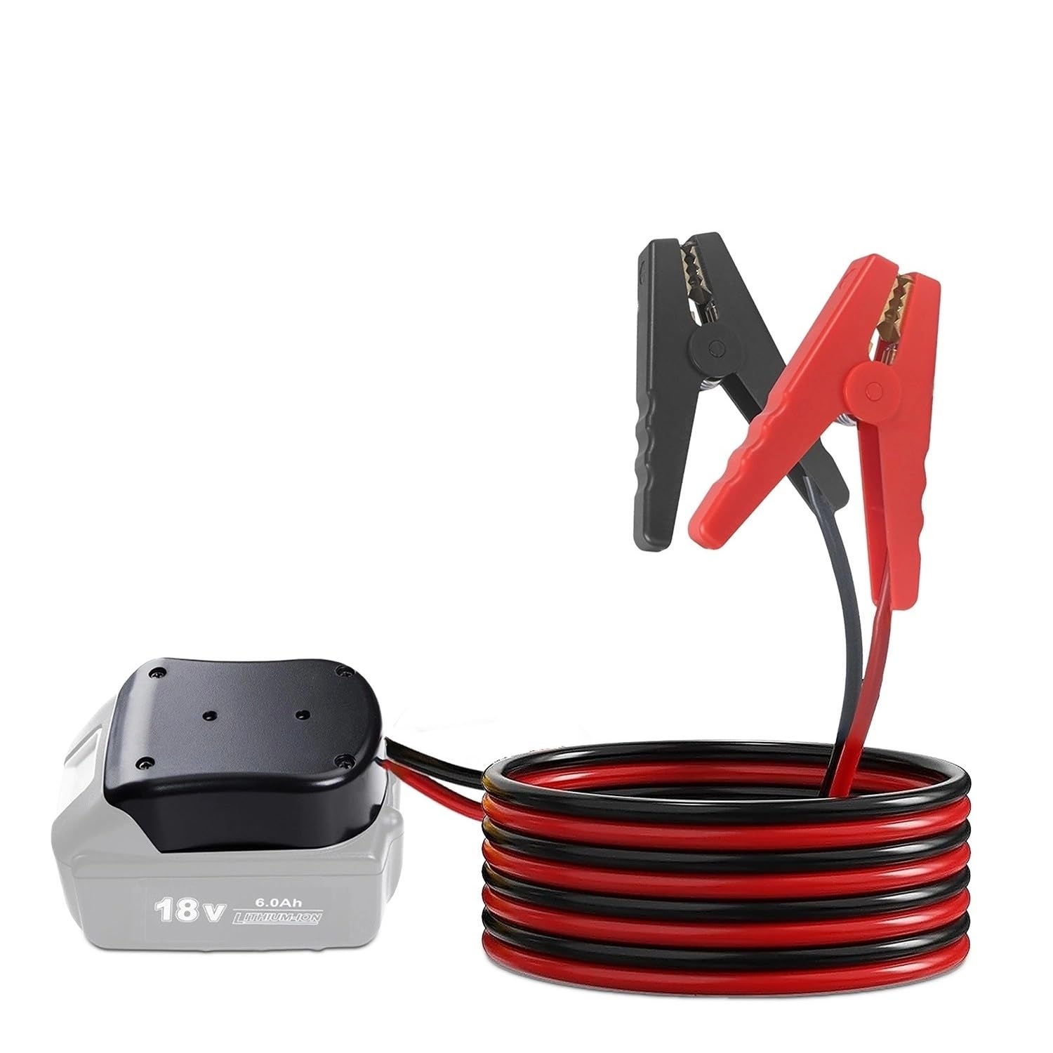 Cavi di avviamento con adattatore per batterie Makita da 18 V, 8 AWG da 10 m, cavo di avviamento automatico per avviamento di emergenza dell'auto utilizzando la batteria dello strumento