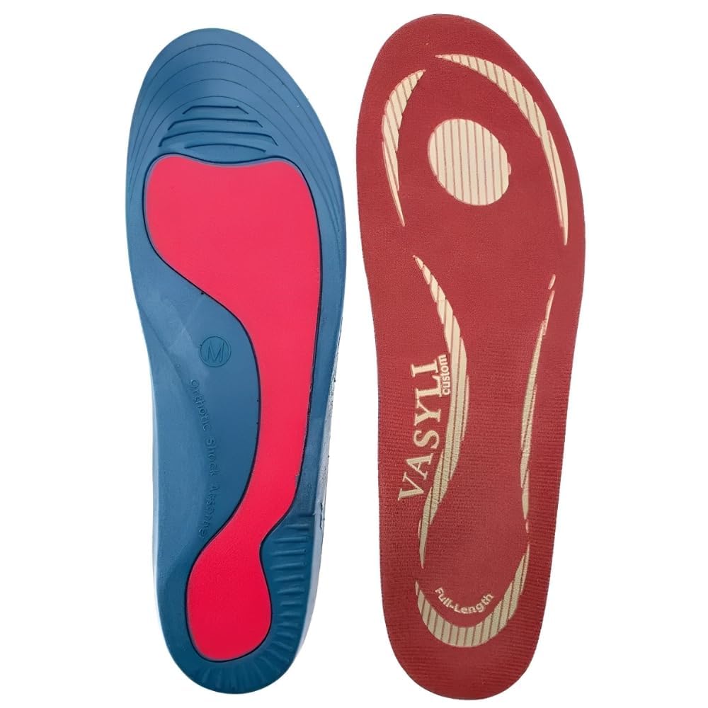 Vasyli Shock Absorber Orthotic, Medium, Lasting Pain Relief, Biomechanical Control, Maximum PU Shock Absorption, Reduces Excess Pronation, Deep Heel