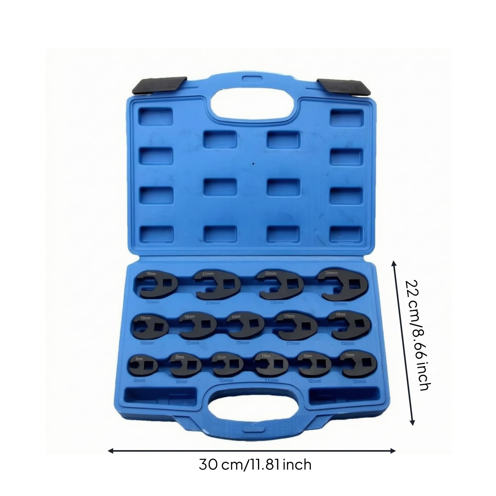 F Fityle 15 Piezas Llaves Pata | Quince Medidas Diferentes, Juego Llaves Estuche, Métricas, para Taller Mecánico