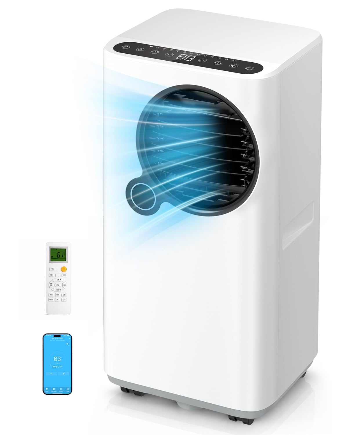 Photo 1 of Portable Air Conditioners 16000 BTU 6-in-1 Smart AC Unit with WiFi App for Large Rooms up to 750 Sq. Ft., Quiet 45dB Sleep Mode 24H, Child Lock, Dehumidifier Fan, Perfect for Bedroom Home Office