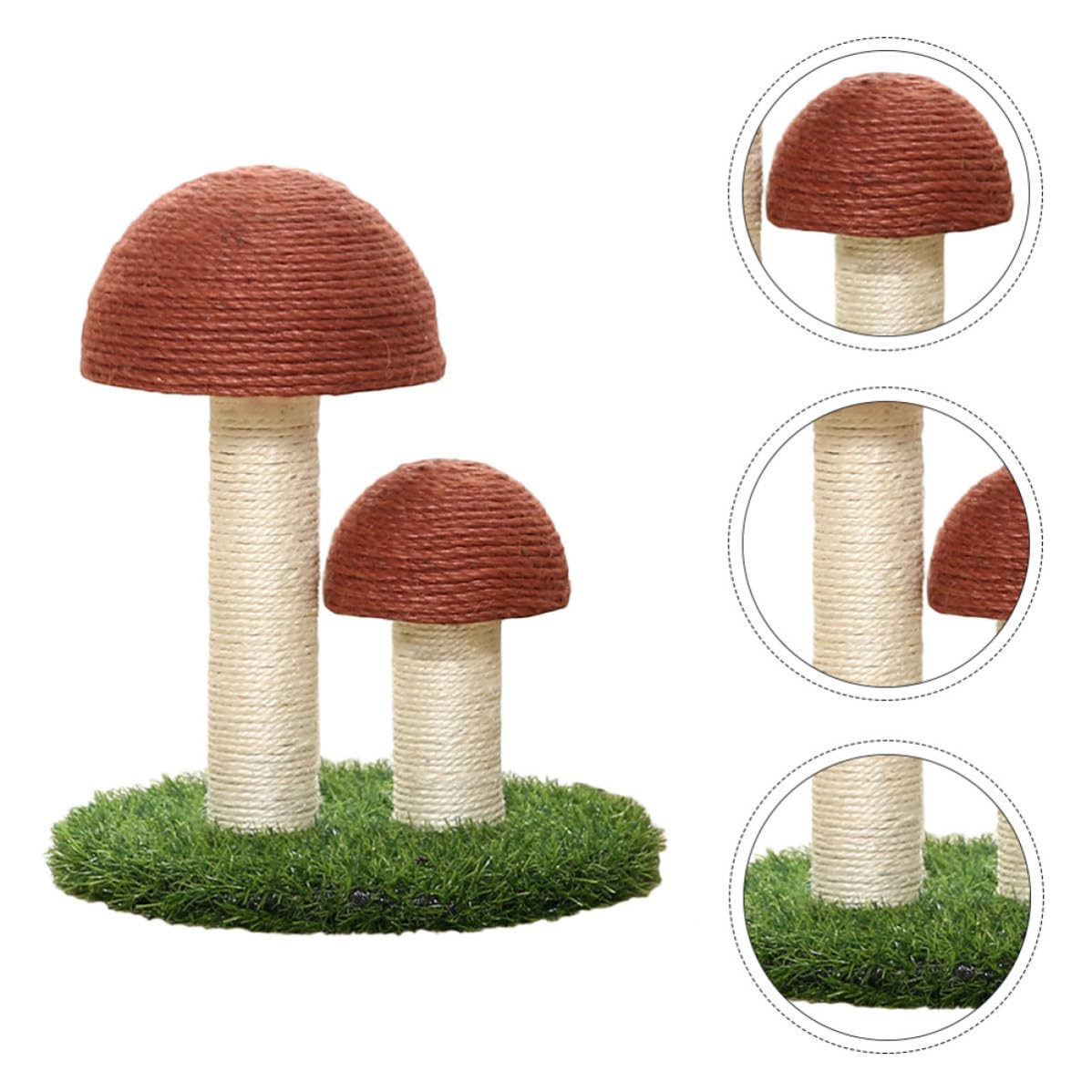 Cabilock Griffoir pour Chat en Sisal, Champignon, Protège Meubles
