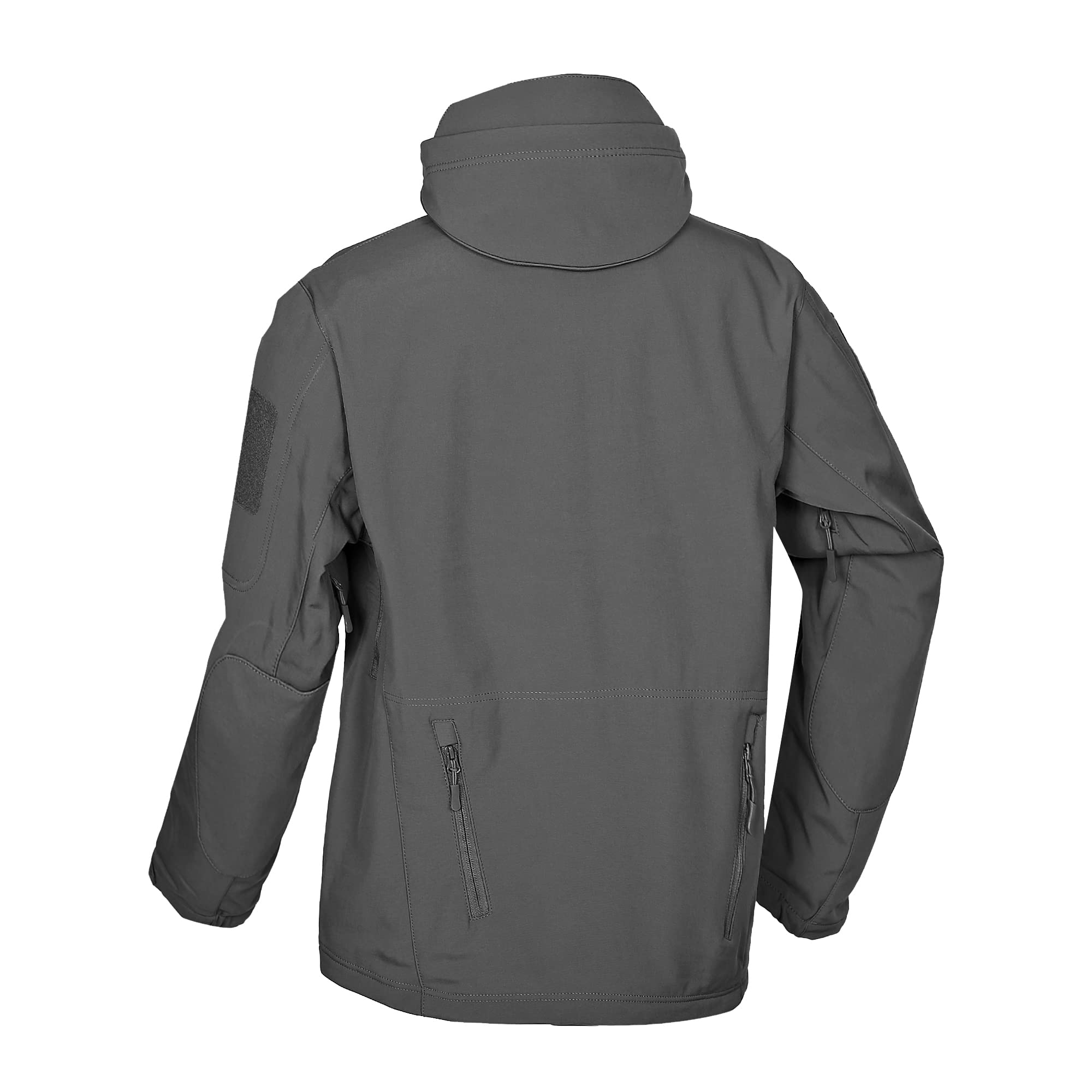 Herren Softshelljacke Militär Taktische Wasserdichtem Winter Mantel mit Kapuze und Multifunktionalen Reißverschluss Taschen