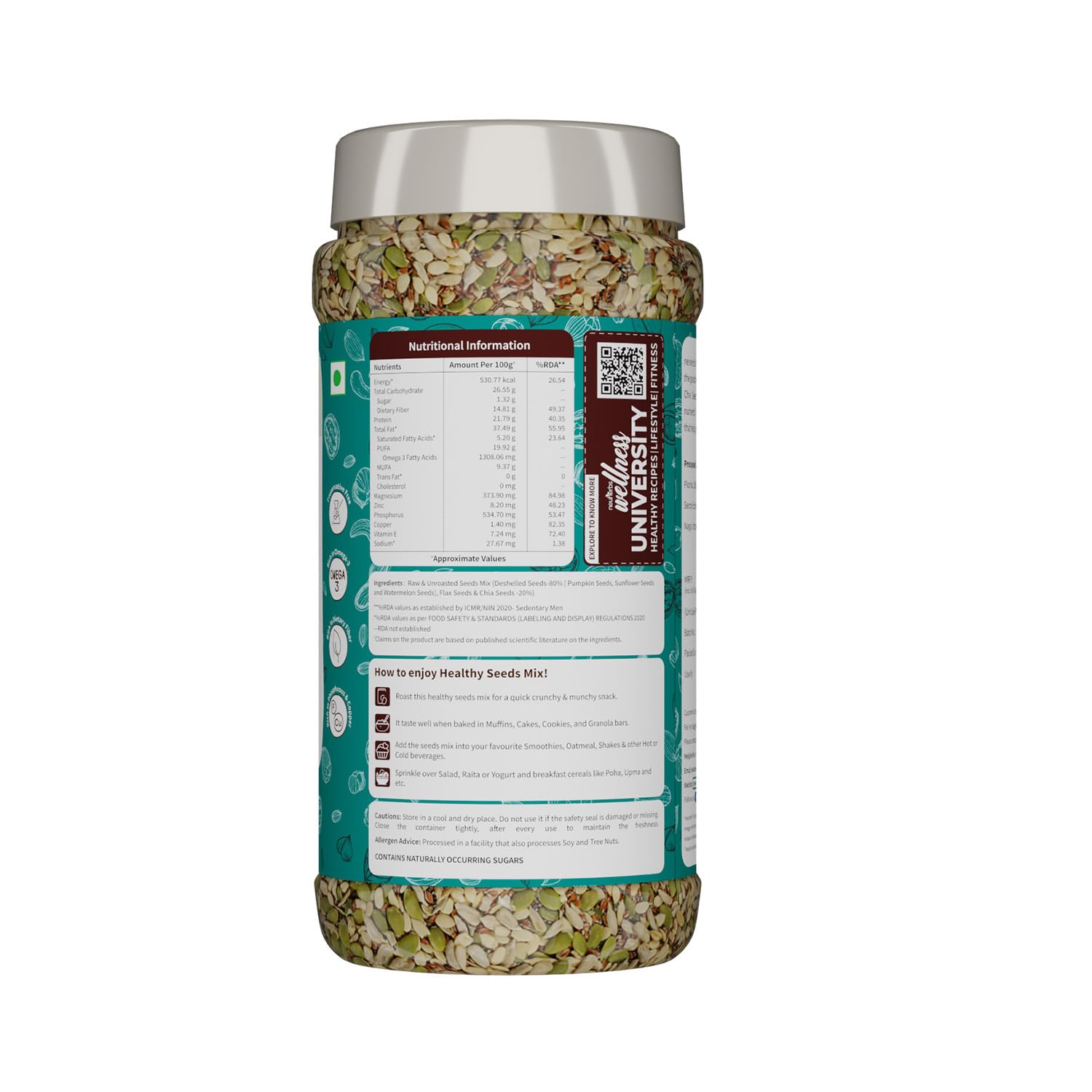 Buy Now Neuherbs 5 In 1 Healthy Seeds Mix For Weight Management, Pum...