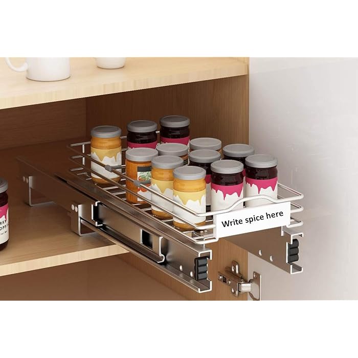 Buy Mecete Slide Out Spice Rack Organizer Professional Roll Out