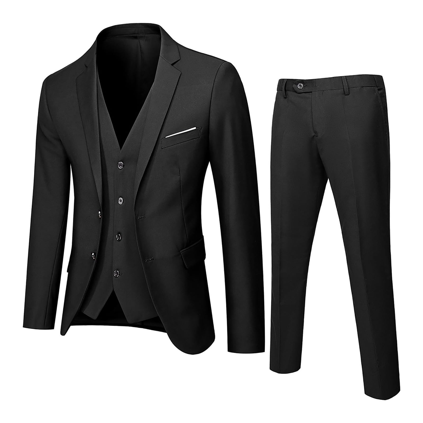 Generisch Hosen Slim Party Sakko 3-teilig Herren Weste R Business Hochzeitsanzug Anzug Herren Mäntel Jacken