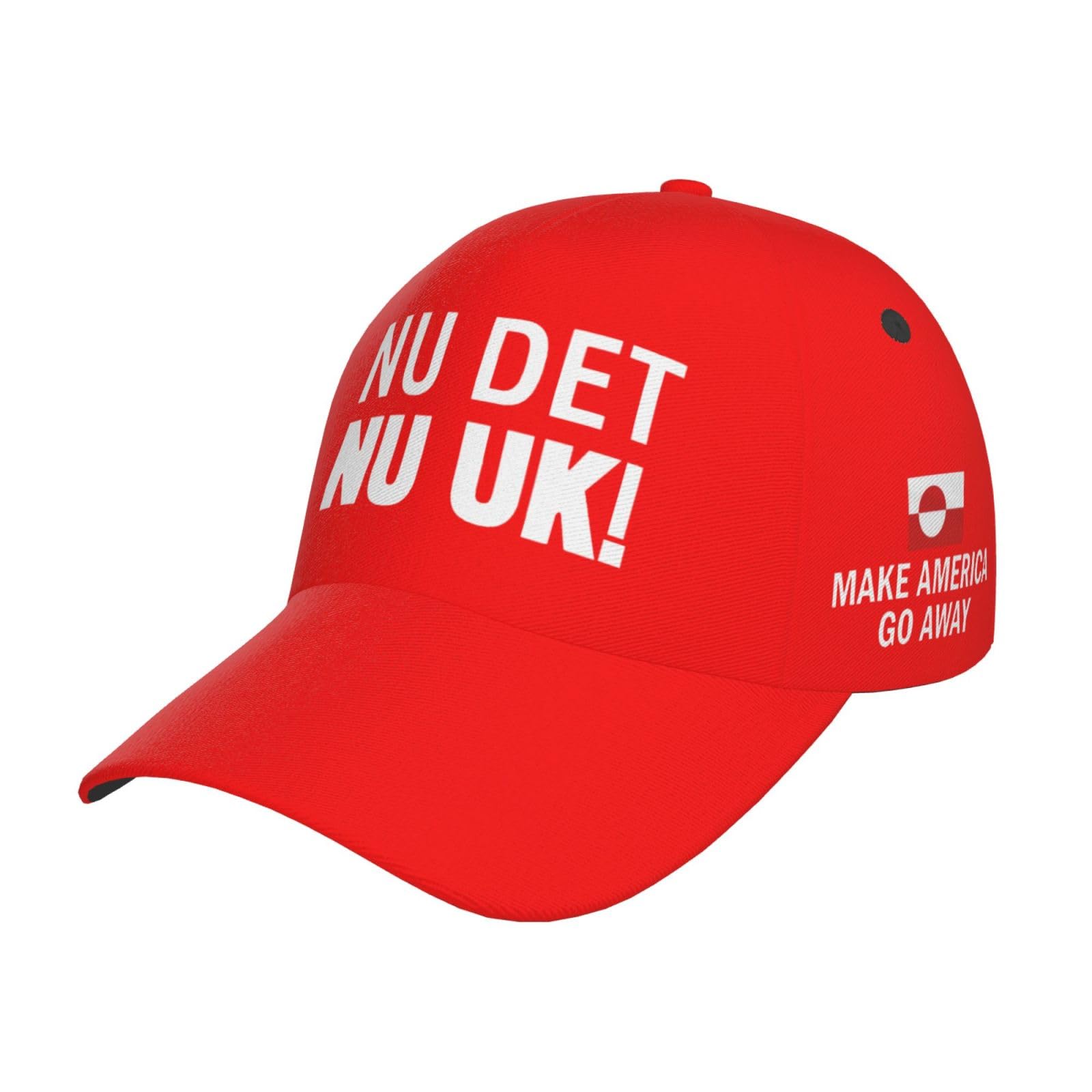 Kwqdozf Unisex As Pic 2 Nu Det Nuuk! Now's Enough! Greenland Flag For Baseball Cap One Size Black
