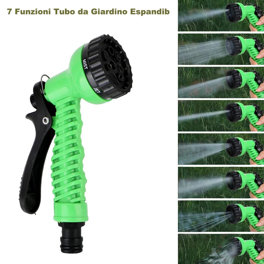 Tubo Da Giardino Espandibile 15m Con Pistola 7 Funzioni: Niente Più Nodi - 2