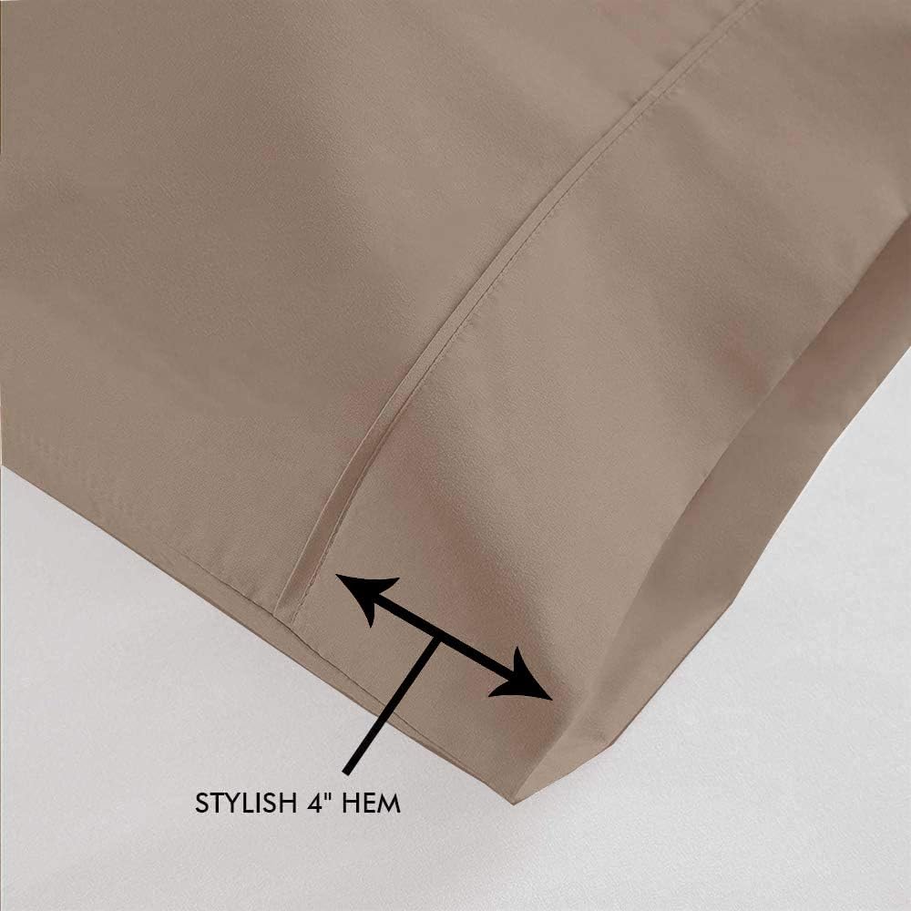 Bеѕt Quаlіtу 🔥 4 PCs King Size (78 X 80) Inch Egyptian Cotton Sheets Set (Taupe Solid) Long Staple 400 TC Cotton Sheet, Smooth Finish, Fully Elastic Fitted Sheet-Fits Mattress Upto 15'' Deep Pocket ❤ Crаzу Dеаlѕ 4 PCs King Size (78 X 80) Inch Egyptian Cotton Sheets Set (Taupe Solid) Long Staple 400 TC Cotton Sheet, Smooth Finish, Fully Elastic Fitted Sheet-Fits Mattress Upto 15'' Deep Pocket