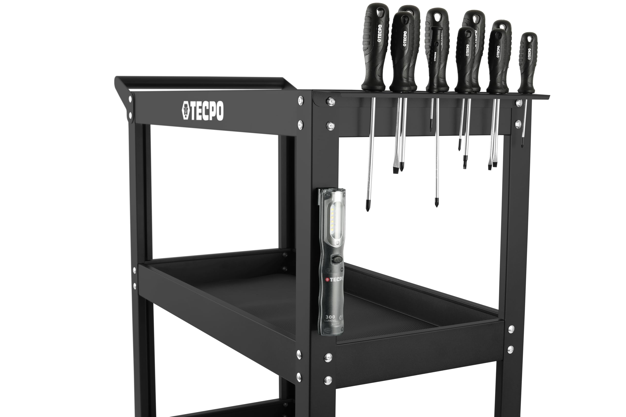 TECPO Carrello portautensili, 300 kg, carrello da officina, carrello di montaggio