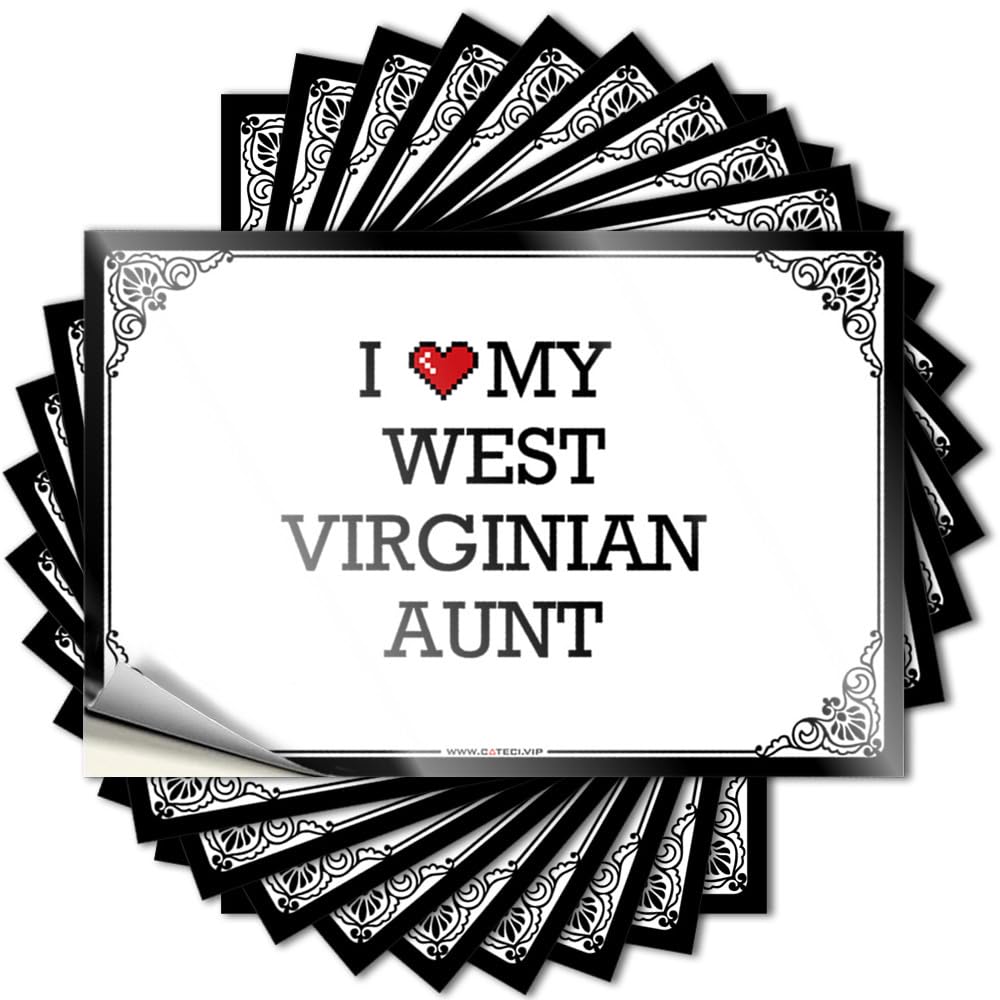 I Love My West Virginian Aunt Coastal Cocoa - Decal Tumbler Removable Vinyl Decal(8X12CM)