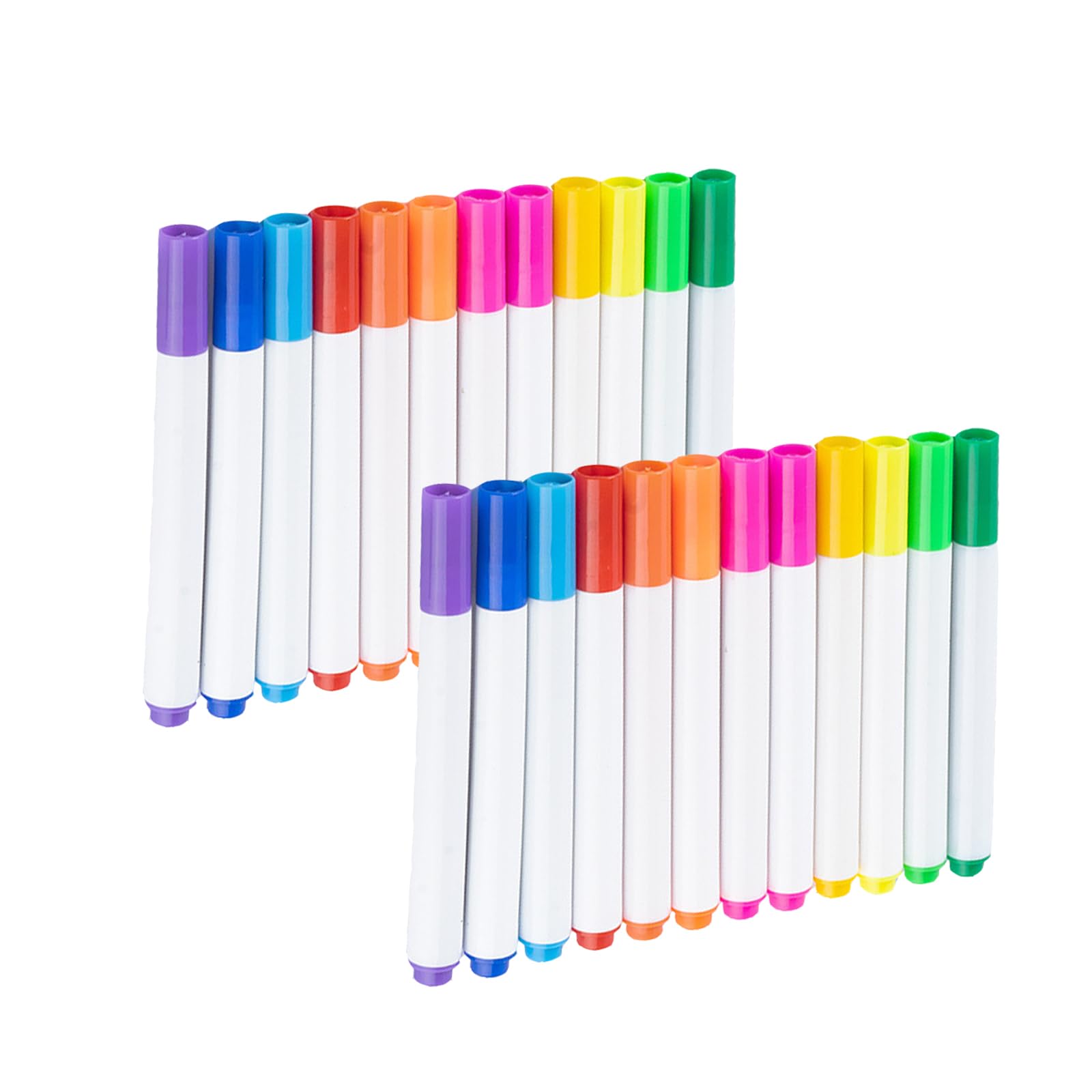 Marcadores de tiza borrables, marcadores de neón, 12 colores neón, marcadores LED para pizarra, juego de 2