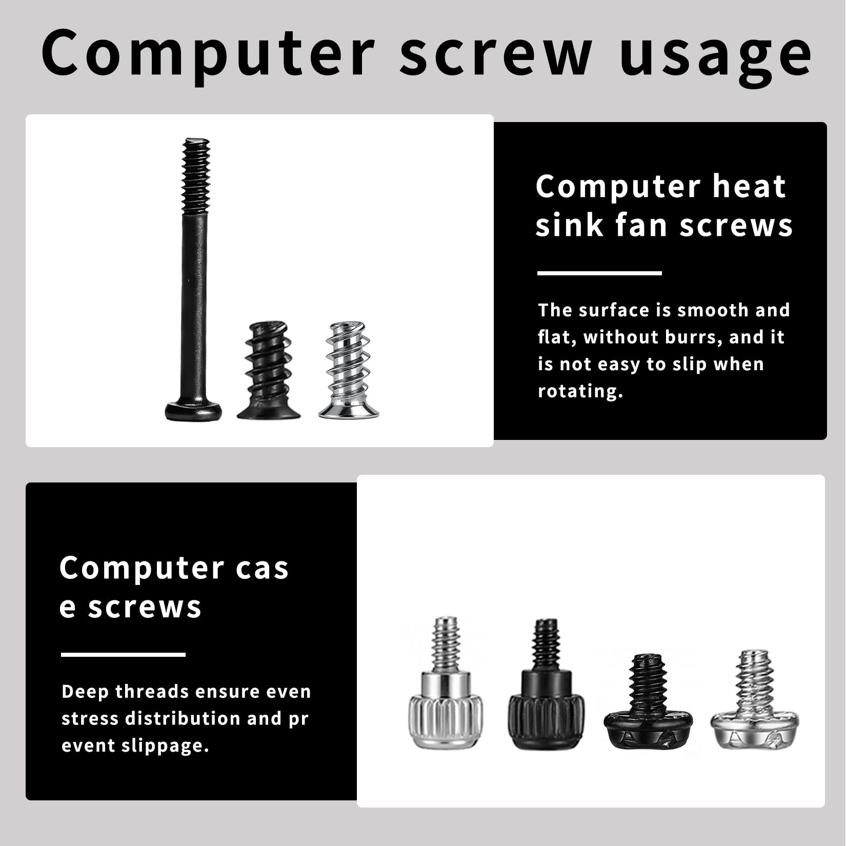 240 PzViti per Computer, Set di Viti per PC, Viti per scheda madre, ventole del case del PC, set di vite a testa zigrinata distanziali per computer, componenti e accessori