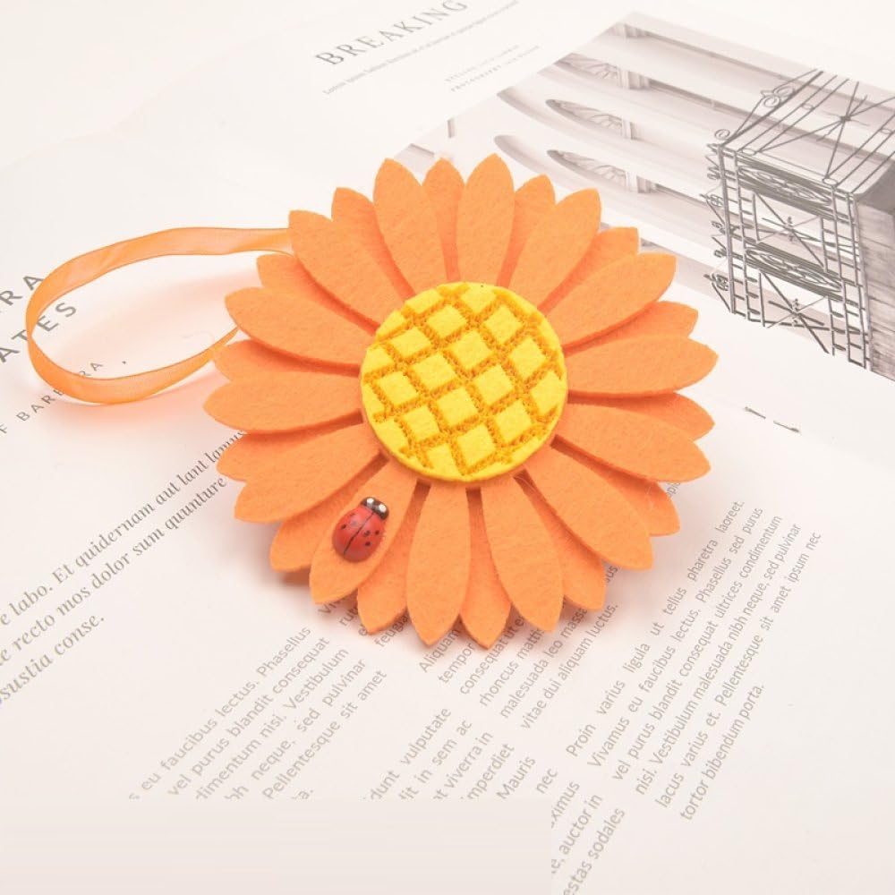 Alzapaños magnéticos para cortinas OUdini con diseño de girasol naranja juego de 2