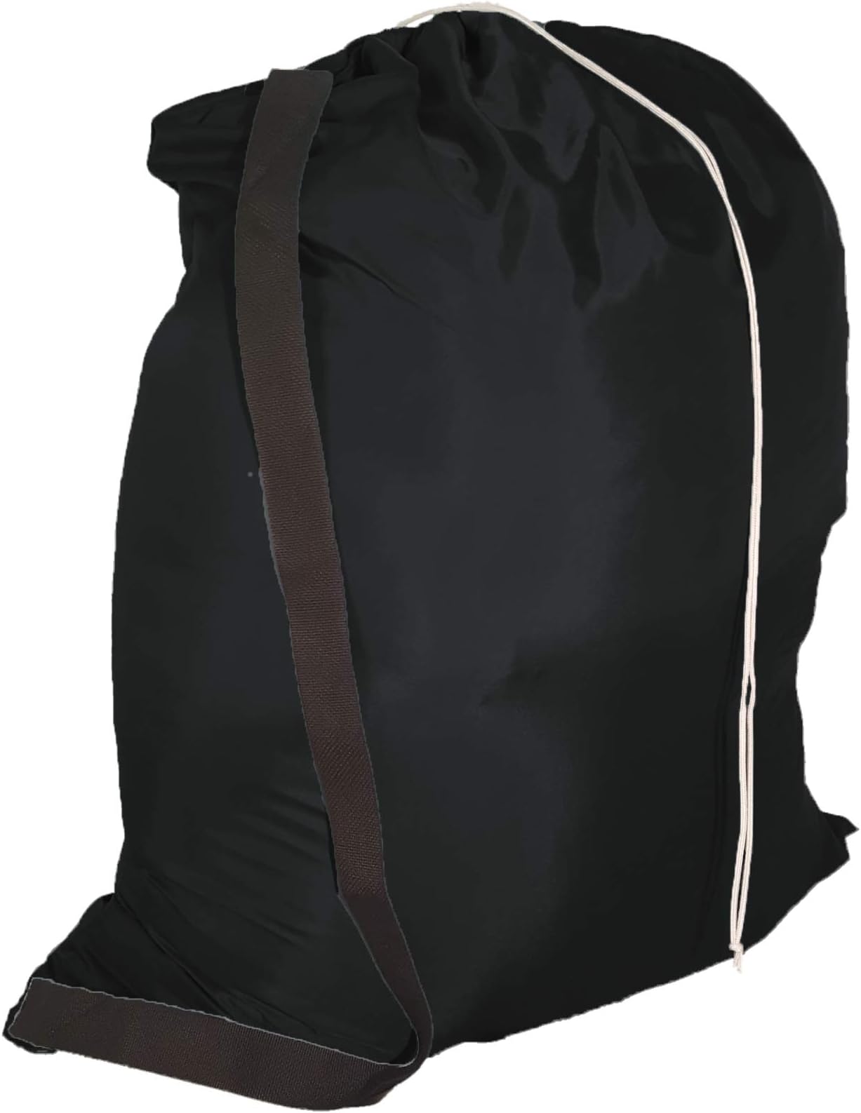 Owen Sewn Heavy Duty 40inx50in Nylon Laundry Bag with Strap - Black