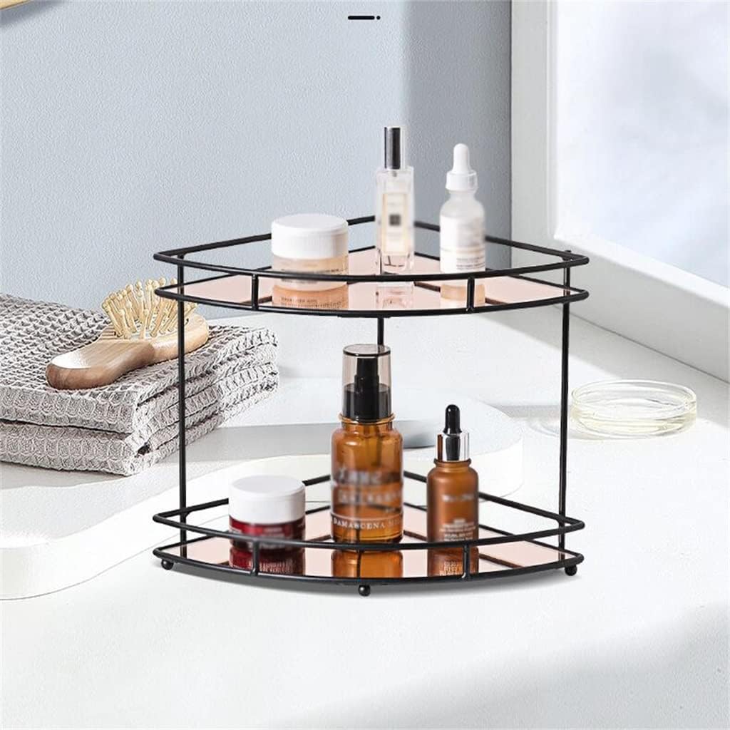 Corner cosmetic tripod storage bathroom toilet hand washing table rack countertop