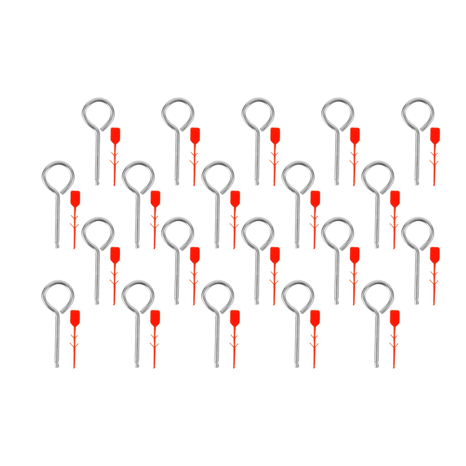 Lot de 20 Sets de goupilles de sécurité pour extincteurs en métal et Plastique, compatibles avec Divers extincteurs, résistantes pour Utilisation prolongée