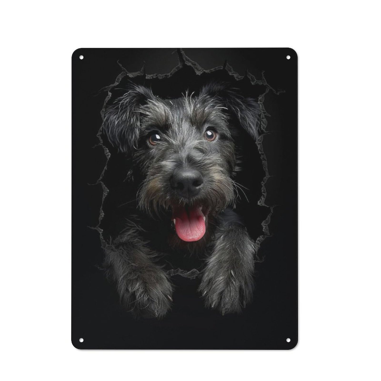 Junmoney Irish Wolfhound Rustic Tin Wall Plaque 40X30cm For Studio Or Craft Room, For Garage, Workshop And Man Cave Decoration