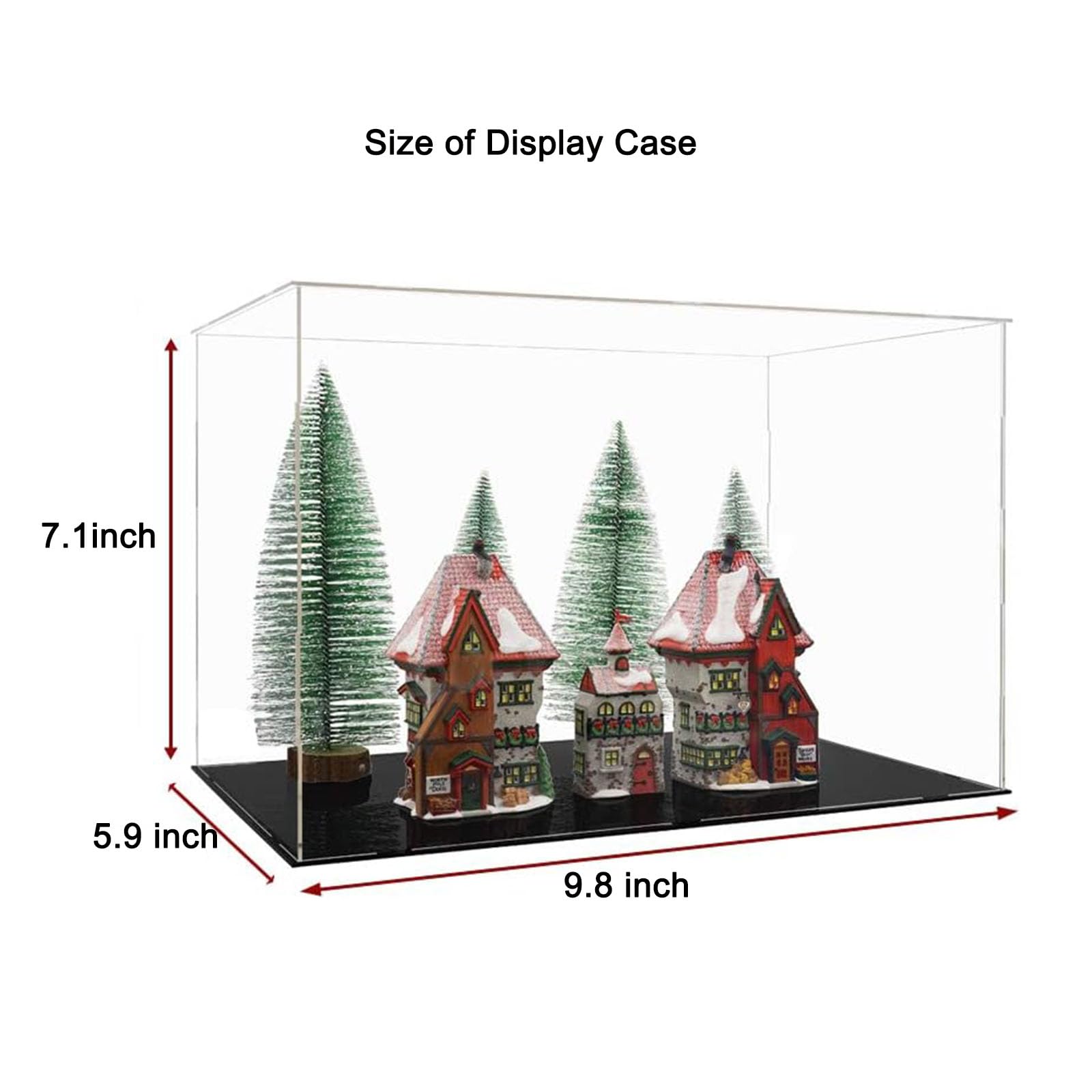 Clear Acrylic Display Case Assemble Countertop Box Cube Organizer Stand Dustproof Protection Showcase for Action Figures Toys Collectibles (9.8x5.9x7.1 inch; 25x15x18 cm) 3