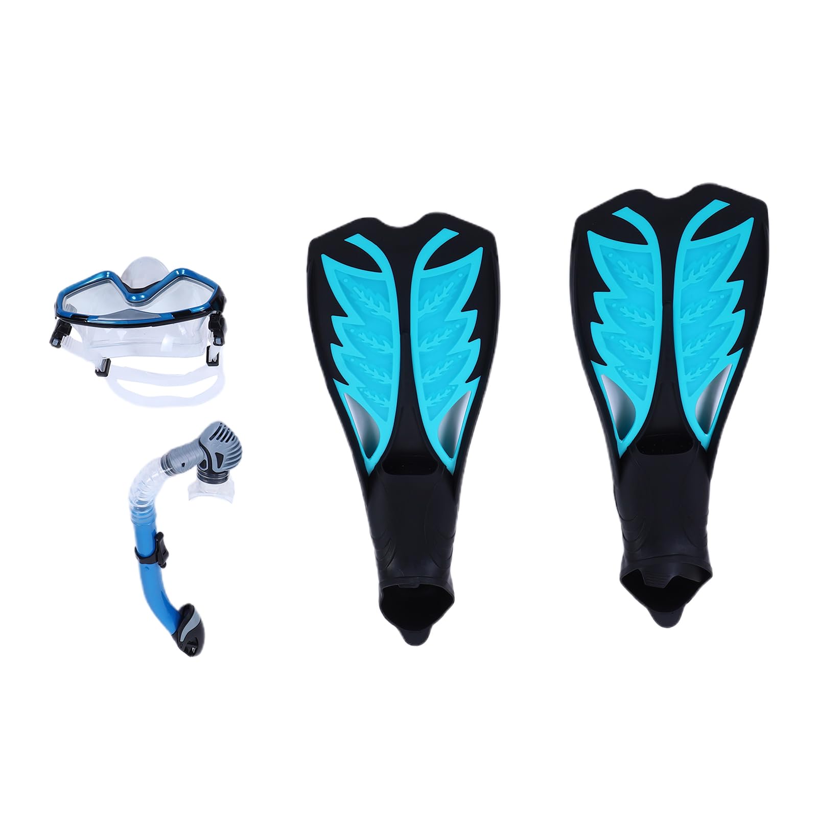 Tosuny Juego de Snorkel para Adultos, Equipo de Snorkel Profesional, Aletas de Máscara a Prueba de Fugas para Exploración Submarina, Equipo de Buceo, Kit de para Hombres y Mujeres Nadando