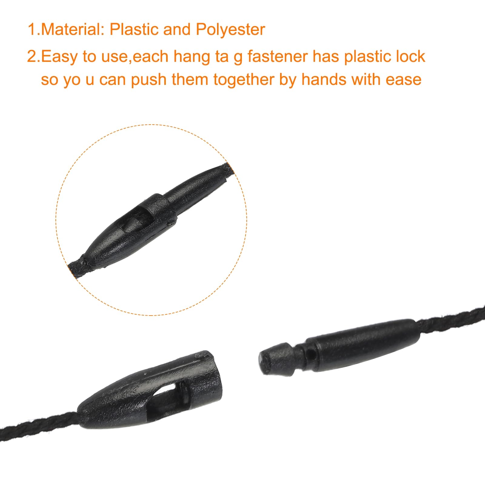 3.9 Pouce Polyester Habillement Pouce Suspension Étiquette