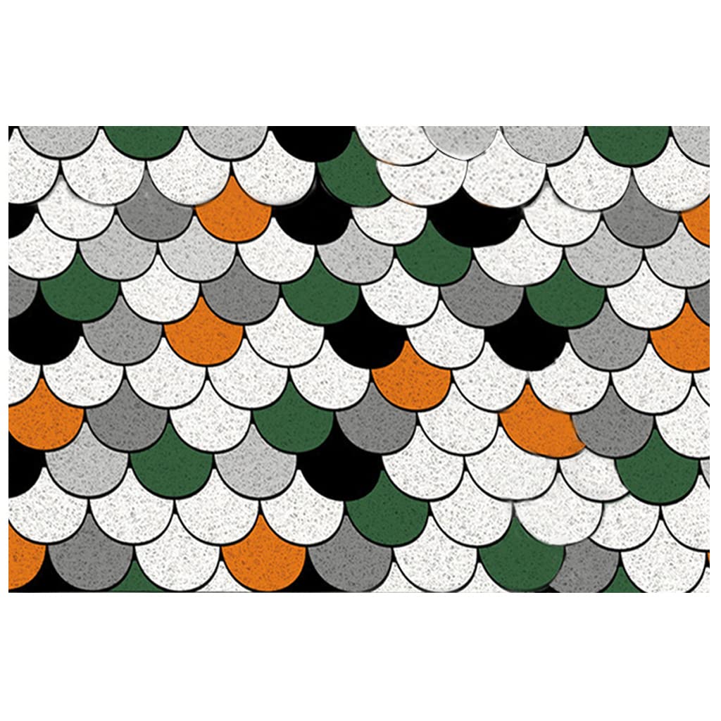 Indoor Outdoor Doormat Entryway Mats Entrance Rug Shoes Scraper PVC Inside Front Door Mat Non Slip for Doorway Bathroom Geometric Door Mats Doormats Outdoor Indoor Doormat Non Slip Absorbent Resist