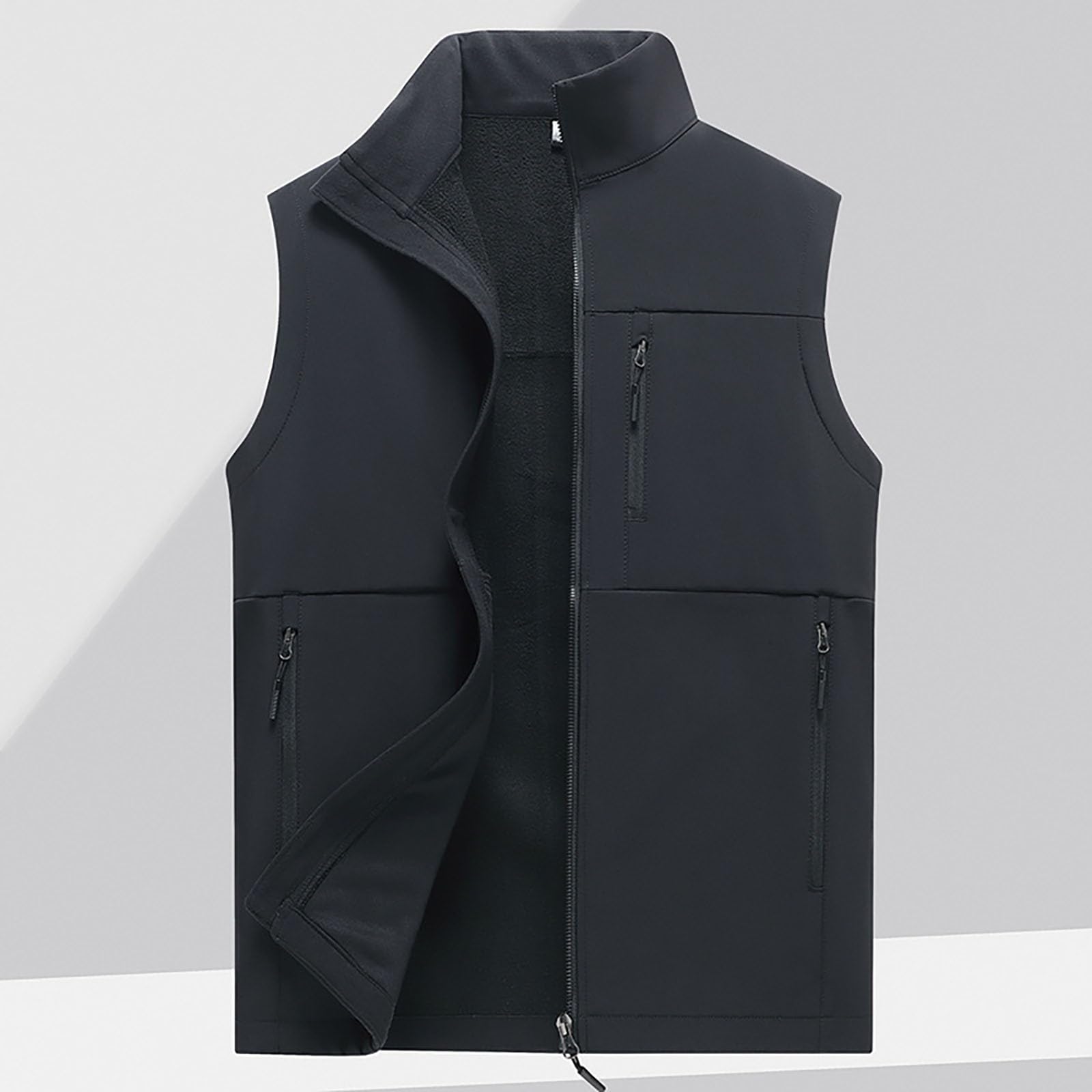 Chaleco para hombre, chaleco de safari para senderismo, al aire libre, chaleco ligero de softshell, resistente al viento, chaqueta sin mangas, chaleco impermeable para exteriores, chaleco deportivo