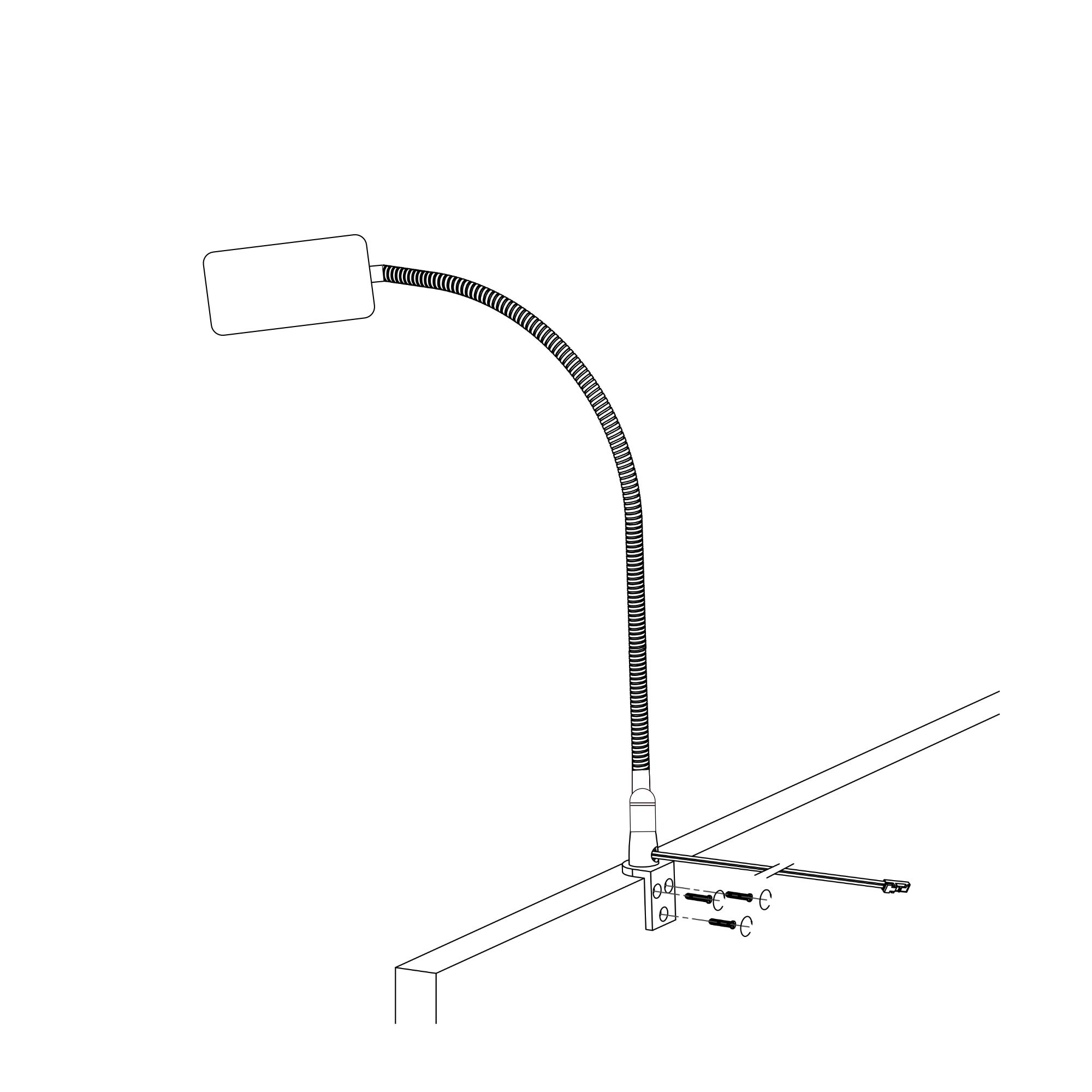 Lampada da letto a LED da 4W Lampada da lettura Lampada flessibile Lampada da comodino Lampada da letto Lampada da lettura, selezione: SET da 1 pezzo, colore nero