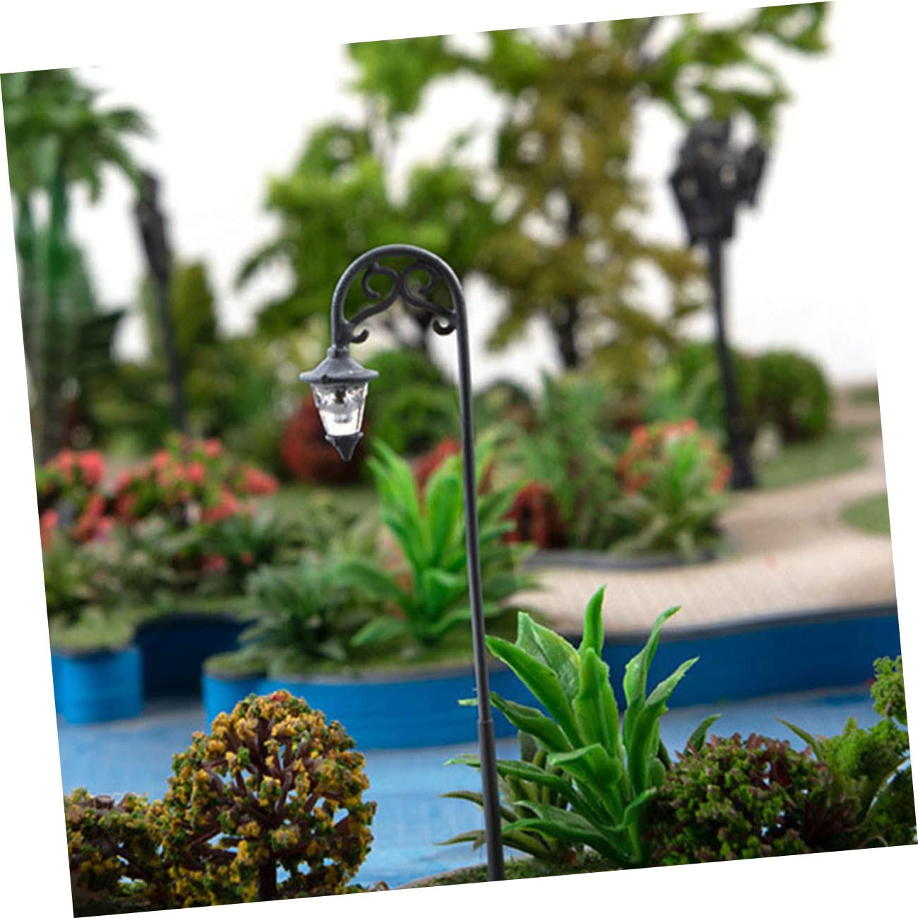 KONTONTY 2Pcs Miniature Street Light Model for Garden and Sand Table Decor Decorative Mini Lamp with Lifelike Design for Micro Landscape and Projects