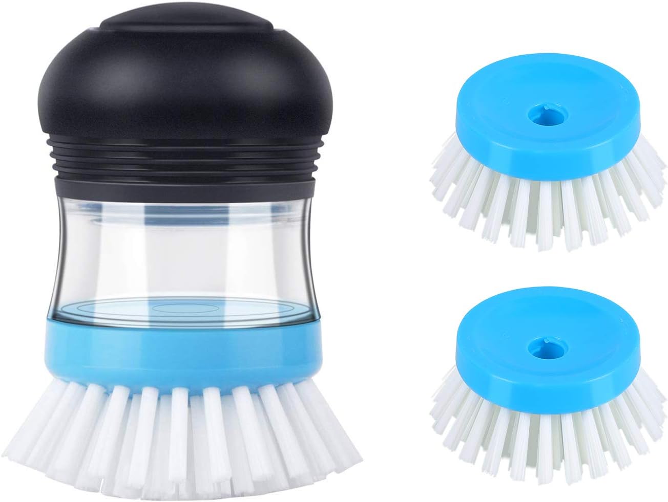 MR.SIGA Soap Dispensing Palm Brush, Kitchen Brush for Dish