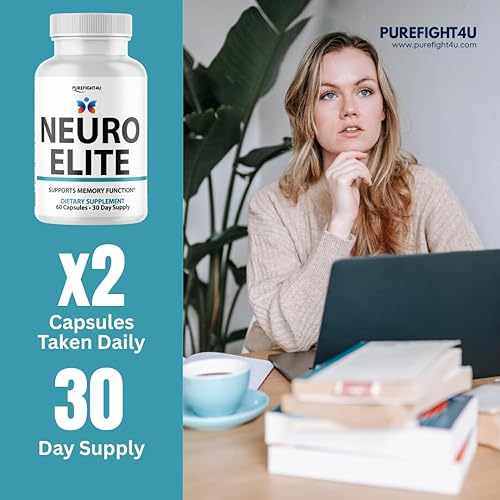 Miniatura 4 de Fórmula cognitiva Neuro Elite, suplemento cerebral para memoria y concentración, apoya el rendimiento cognitivo, suplemento de fórmula natural