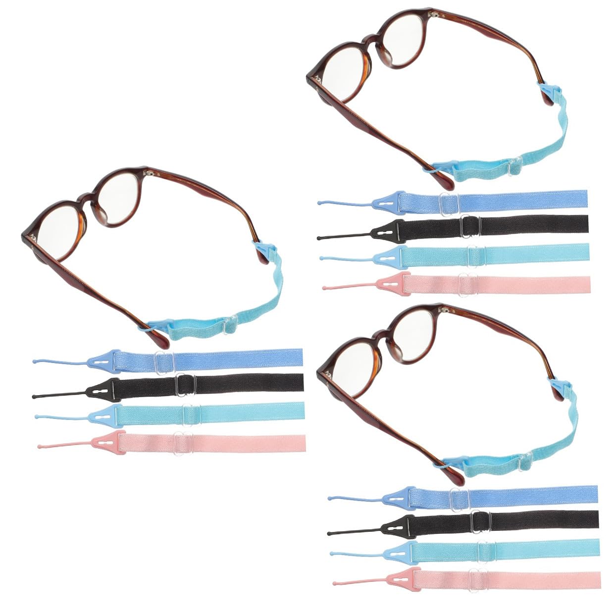 OSALADI 12pièces Corde Élastique Antidérapante Pour Lunettes Retenues Réglables Pour Accessoires De Solaire Foncé