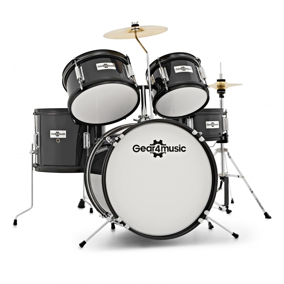 Batería Júnior de 5 Piezas de Gear4music Negra