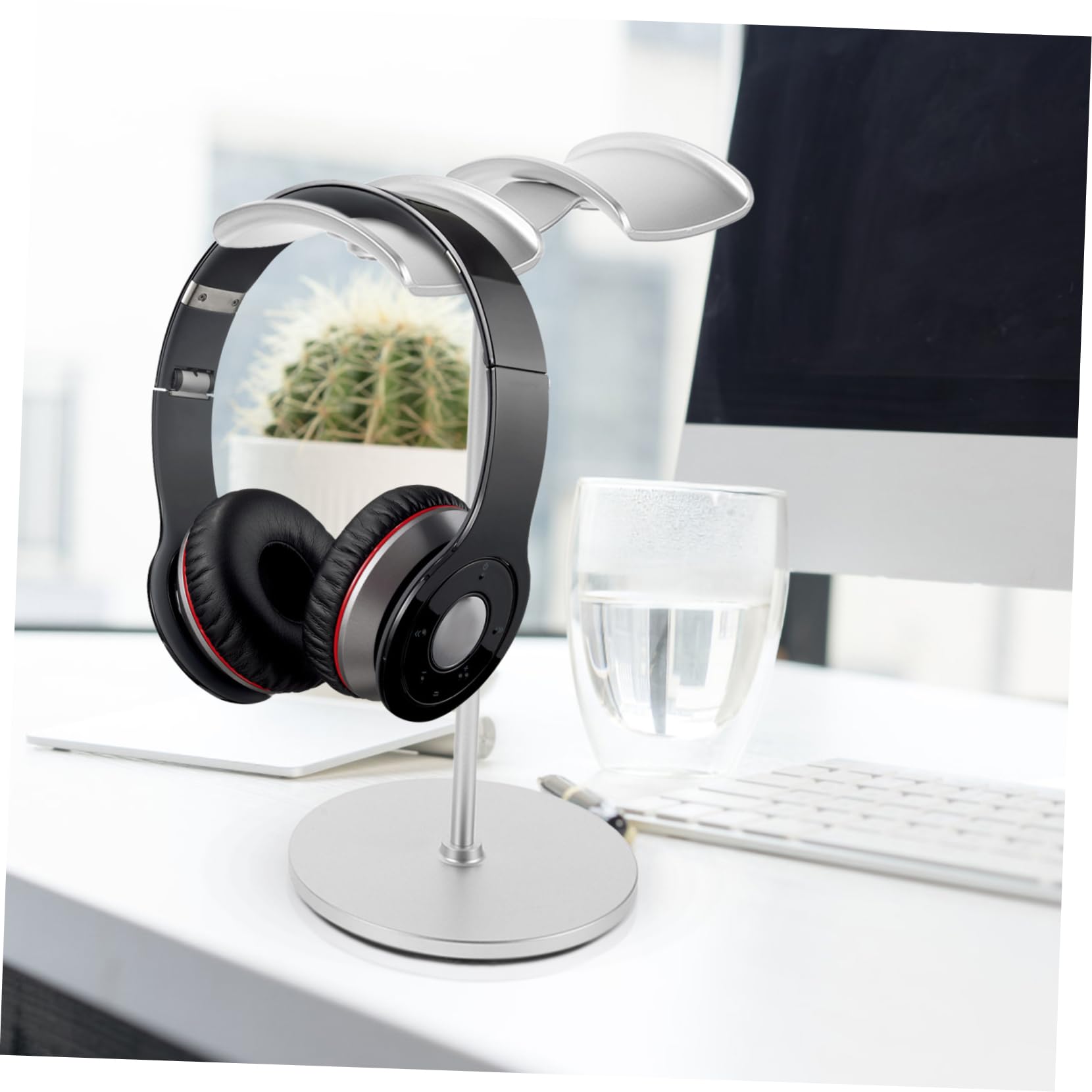 Support pour Casque Audio de Bureau en Plastique, Lot de 2, Surface Lisse, Pratique et Polyvalent pour Chambre D’étude et Hôtel