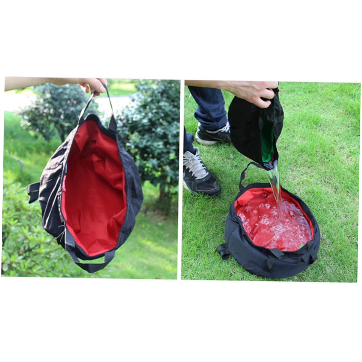 INOOMP Secchio da Pesca Pieghevole Secchio Pieghevole Bacino Pieghevole Rosso