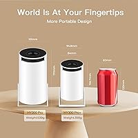 Vista 5 de Mini proyector con WiFi 6 y Bluetooth 5.4 Auto Keystone Integrado Android 11, proyector portátil de soporte 1080P 4K, proyector LYNCAST giratorio