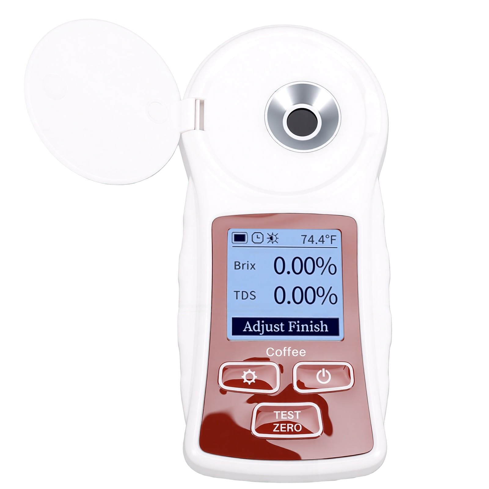 Eujgoov Refractómetro TDS para café, Medidor de 0-22% con Calibración de una Tecla ATC, Digital Antirecargable para Preparación de café