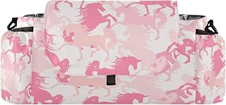 Flradish Unicorn Camouflage Baby Stroller Organizer with 2 Cup Holders Universal Adjustable Shoulder Strap Detachable Stroller Caddy Accessories Bag for Bottle,Diaper,Phone, Keys,Toys