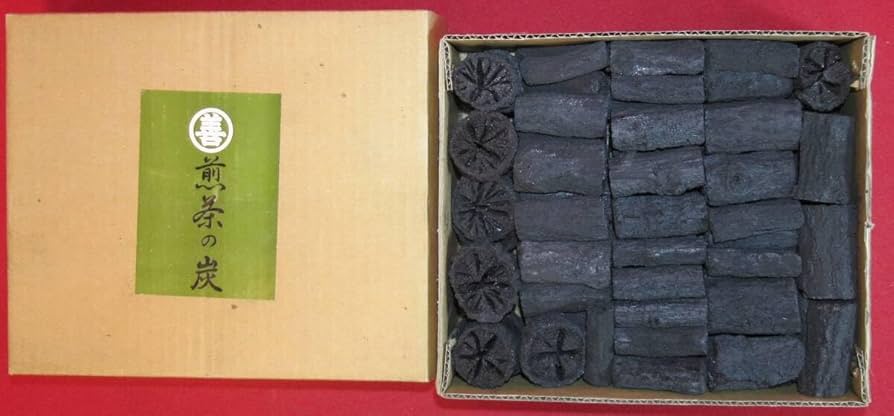 【茶道具】煎茶炭① Amazon.co.jp: 茶道具『煎茶炭1㎏「丸善煎茶の炭」』煎茶用炭①